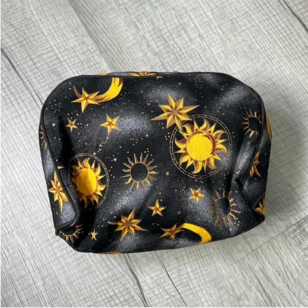 VTG OSCAR DE LA RENTA CELESTIAL SUN MOON STARS SOLAR TRAVEL COSMETIC MAKEUP CASE